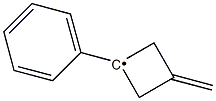 1-Phenyl-3-methylenecyclobutyl radical,,结构式