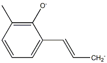 2-[[(E)-1-プロペン-3-イド]-1-イル]-6-メチルフェノラート 化学構造式