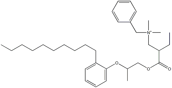 N,N-Dimethyl-N-benzyl-N-[2-[[2-(2-decylphenyloxy)propyl]oxycarbonyl]butyl]aminium,,结构式