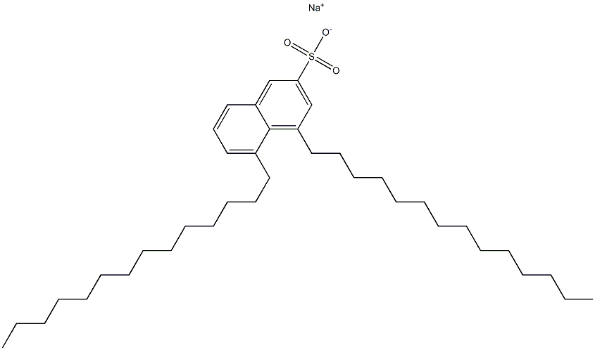 4,5-Ditetradecyl-2-naphthalenesulfonic acid sodium salt Structure