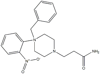 4-Benzyl-N-(2-nitrophenyl)piperazine-1-propanamide Struktur
