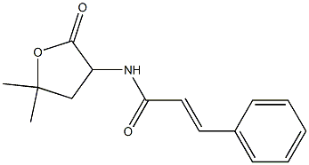 N-(5,5-Dimethyl-2-oxotetrahydrofuran-3-yl)-3-phenylpropenamide Structure