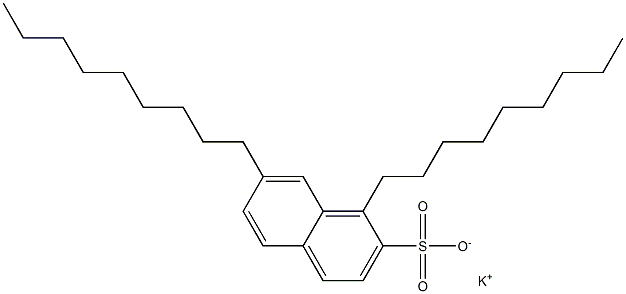 1,7-Dinonyl-2-naphthalenesulfonic acid potassium salt 结构式