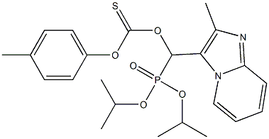 Thiocarbonic acid O-[(2-methylimidazo[1,2-a]pyridin-3-yl)[bis(isopropyloxy)phosphinyl]methyl]O-(4-methylphenyl) ester