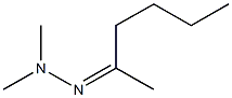 2-Hexanone dimethyl hydrazone,,结构式