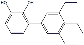 3-(3,4,5-Triethylphenyl)benzene-1,2-diol,,结构式
