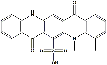 5,7,12,14-Tetrahydro-4,5-dimethyl-7,14-dioxoquino[2,3-b]acridine-6-sulfonic acid Struktur