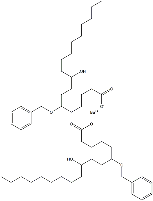 Bis(6-benzyloxy-9-hydroxystearic acid)barium salt Structure