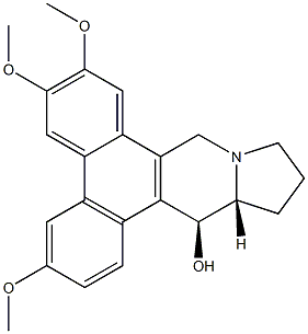 (12aR,13S)-3,6,7-Trimethoxy-13-hydroxy-9,10,11,12,12a,13-hexahydro-9a-aza-9aH-cyclopenta[b]triphenylene 结构式