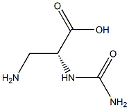 [R,(-)]-3-アミノ-2-ウレイドプロピオン酸 化学構造式