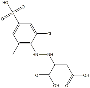 2-[2-(2-Chloro-6-methyl-4-sulfophenyl)hydrazino]succinic acid Struktur