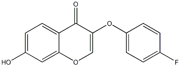 7-Hydroxy-3-(4-fluorophenoxy)-4H-1-benzopyran-4-one Structure