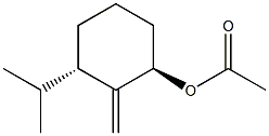 (1R,3S)-2-Methylene-3-isopropylcyclohexanol acetate Struktur