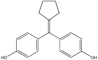 4,4'-(Cyclopentylidenemethylene)bis(phenol),,结构式