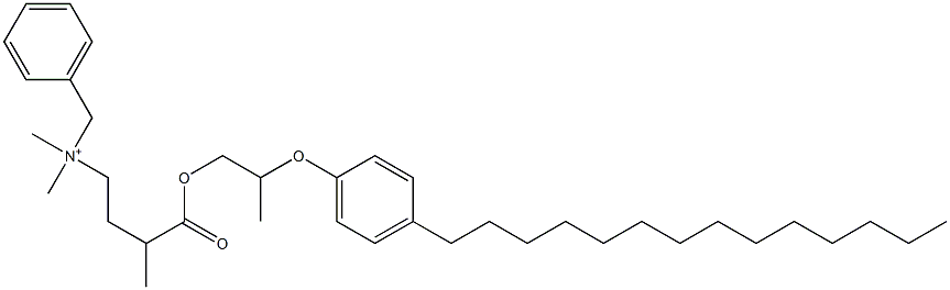 N,N-Dimethyl-N-benzyl-N-[3-[[2-(4-tetradecylphenyloxy)propyl]oxycarbonyl]butyl]aminium Structure