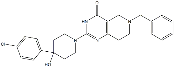 6-Benzyl-2-[4-(4-chlorophenyl)-4-hydroxypiperidino]-5,6,7,8-tetrahydropyrido[4,3-d]pyrimidin-4(3H)-one Structure