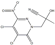 4,5-Dichloro-6-nitro-2-(2-hydroxy-2-cyanopropyl)pyridazin-3(2H)-one Structure