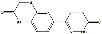 7-[(1,4,5,6-テトラヒドロ-6-オキソピリダジン)-3-イル]-2H-1,4-ベンゾチアジン-3(4H)-オン 化学構造式