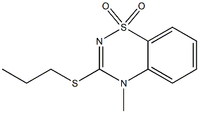 4-Methyl-3-propylthio-4H-1,2,4-benzothiadiazine 1,1-dioxide