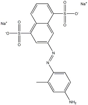 3-(4-Amino-2-methylphenylazo)-1,5-naphthalenedisulfonic acid disodium salt 结构式