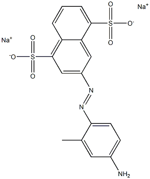 3-(4-Amino-2-methylphenylazo)-1,5-naphthalenedisulfonic acid disodium salt Structure