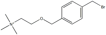 2-[p-(Bromomethyl)benzoxy]-N,N,N-trimethylethanaminium 结构式