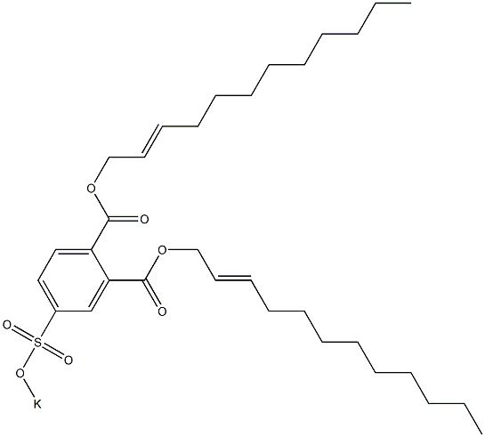 4-(Potassiosulfo)phthalic acid di(2-dodecenyl) ester Struktur