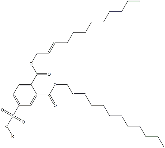 4-(Potassiosulfo)phthalic acid di(2-dodecenyl) ester,,结构式