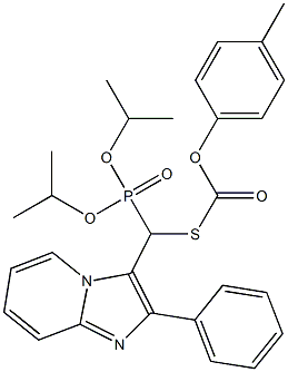 Thiocarbonic acid S-[(2-phenylimidazo[1,2-a]pyridin-3-yl)[bis(isopropyloxy)phosphinyl]methyl]O-(4-methylphenyl) ester