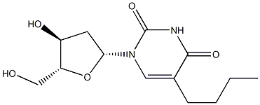 5-Butyl-2'-deoxyuridine,,结构式