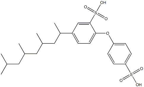 5-(1,3,5,7-テトラメチルオクチル)-[2,4'-オキシビスベンゼンスルホン酸] 化学構造式