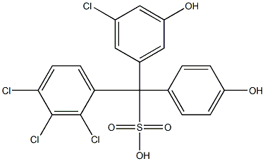 (3-Chloro-5-hydroxyphenyl)(2,3,4-trichlorophenyl)(4-hydroxyphenyl)methanesulfonic acid