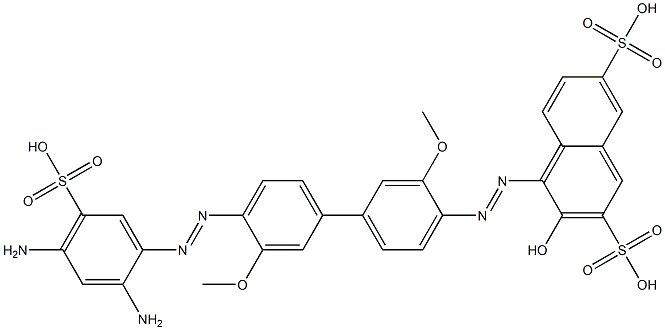 4-[[4'-[(2,4-Diamino-5-sulfophenyl)azo]-3,3'-dimethoxy[1,1'-biphenyl]-4-yl]azo]-3-hydroxy-2,7-naphthalenedisulfonic acid