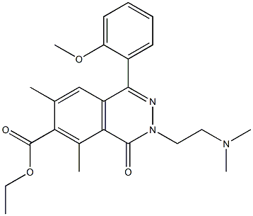 1-(2-Methoxyphenyl)-3-[2-(dimethylamino)ethyl]-3,4-dihydro-4-oxo-5,7-dimethylphthalazine-6-carboxylic acid ethyl ester Structure