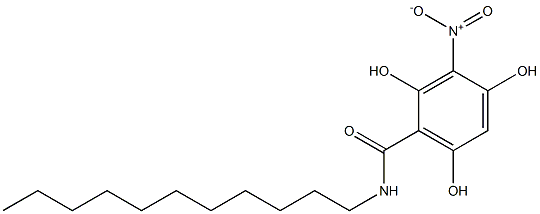2,4,6-Trihydroxy-3-nitro-N-undecylbenzamide Struktur