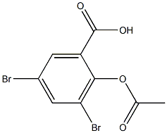 2-(Acetyloxy)-3,5-dibromobenzoic acid Structure