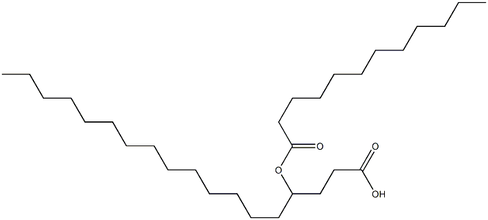4-ドデカノイルオキシステアリン酸 化学構造式