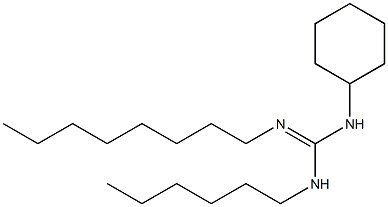 1-Cyclohexyl-3-hexyl-2-octylguanidine,,结构式