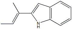2-[(E)-1-Methyl-1-propenyl]-1H-indole,,结构式