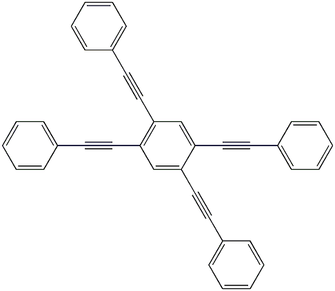 1,2,4,5-Tetrakis(phenylethynyl)benzene Struktur