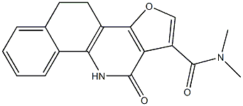 4,5,10,11-Tetrahydro-11-oxo-N,N-dimethylbenzo[h]furo[3,2-c]quinoline-1-carboxamide 结构式