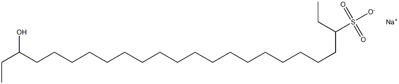 22-Hydroxytetracosane-3-sulfonic acid sodium salt Structure