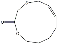 1-Oxa-4-thia-6-cycloundecen-2-one,,结构式