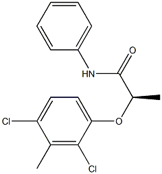 (R)-N-フェニル-2-(2,4-ジクロロ-3-メチルフェノキシ)プロパンアミド 化学構造式