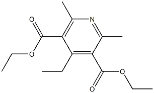 4-Ethyl-2,6-dimethylpyridine-3,5-dicarboxylic acid diethyl ester,,结构式