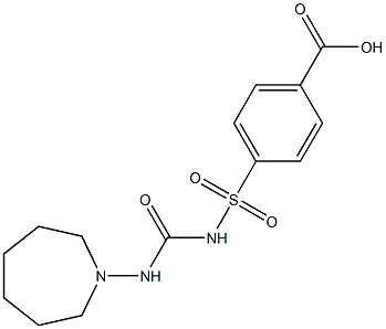 1-[(Hexahydro-1H-azepin)-1-yl]-3-[(4-carboxyphenyl)sulfonyl]urea,,结构式