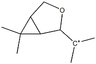 2-(6,6-Dimethyl-3-oxabicyclo[3.1.0]hexan-4-yl)propan-2-ylium,,结构式