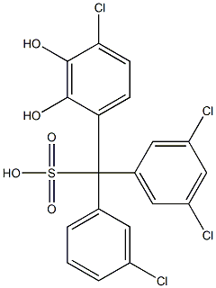  (3-Chlorophenyl)(3,5-dichlorophenyl)(4-chloro-2,3-dihydroxyphenyl)methanesulfonic acid