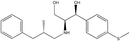 (1S,2S)-1-[4-(メチルチオ)フェニル]-2-[[(S)-3-フェニル-2-メチルプロピル]アミノ]-1,3-プロパンジオール 化学構造式