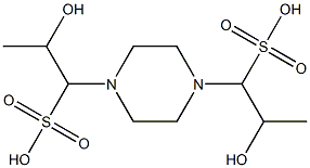 3,3'-(Piperazine-1,4-diyl)bis(2-hydroxypropane-3-sulfonic acid) Struktur